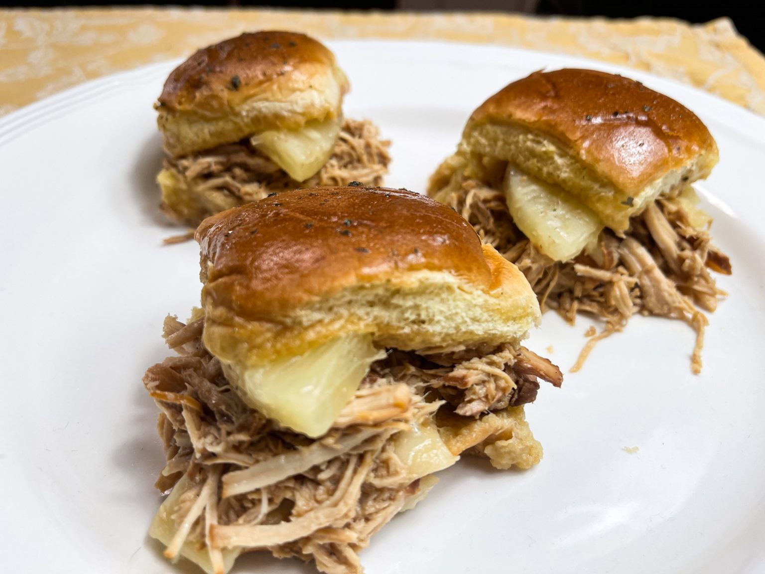 Crockpot Teriyaki Pineapple Chicken Sliders Catherine S Plates