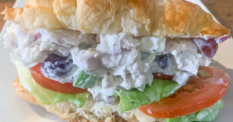 Rotisserie Chicken Salad on Croissants