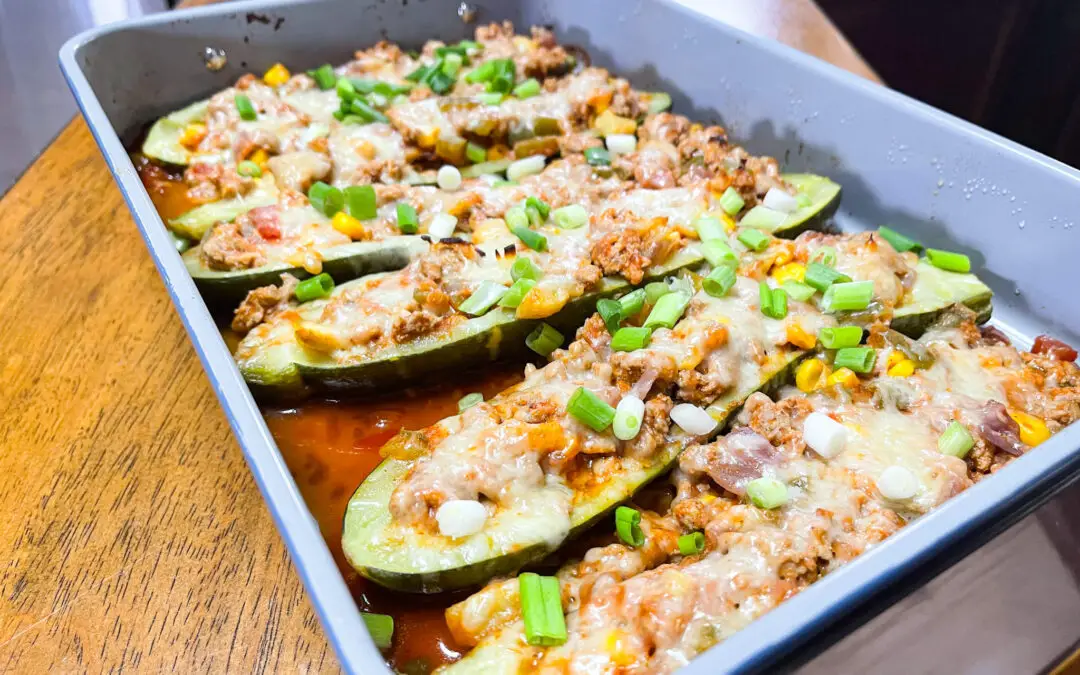Turkey Stuffed Zucchini Boats