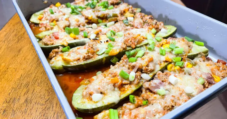 Turkey Stuffed Zucchini Boats