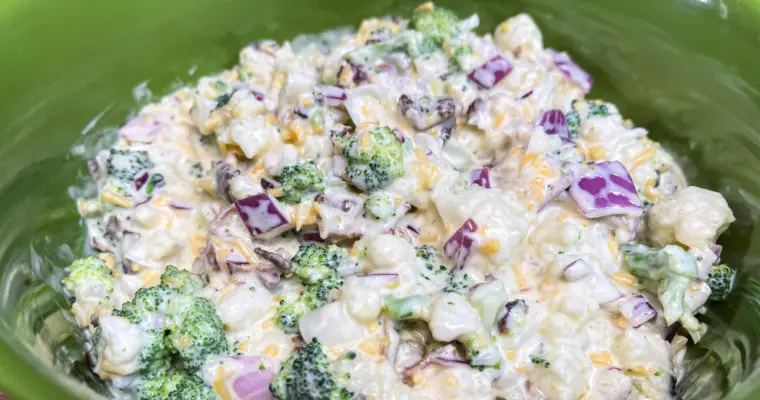 Broccoli and Cauliflower Salad