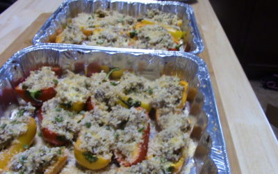 Sausage & Cheese Stuffed Baby Bell Peppers