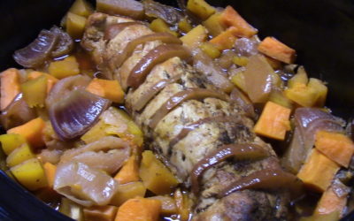 Crockpot Fall Harvest Pork Tenderloin
