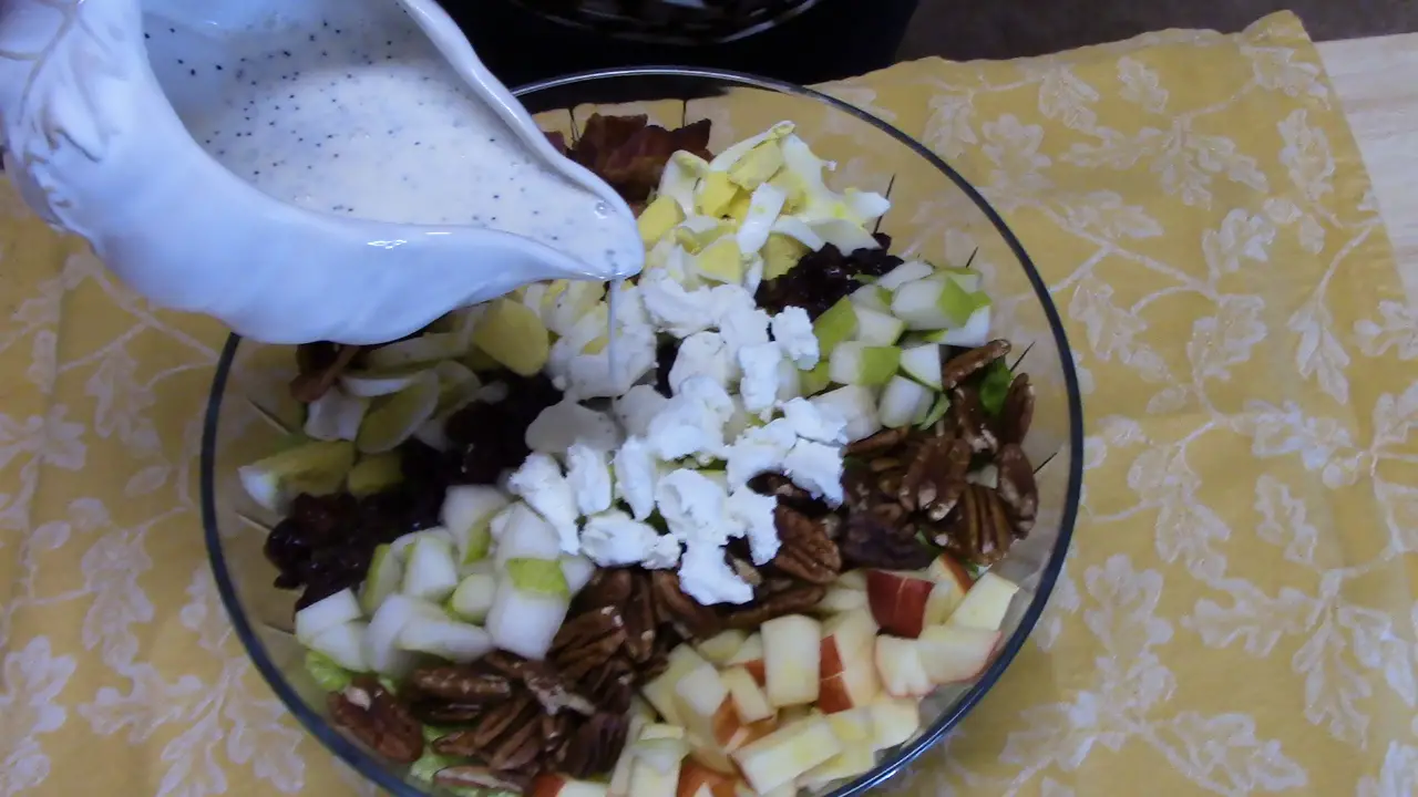 Fall Harvest Cobb Salad with Creamy Poppy Seed Dressing