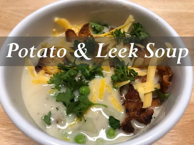 Potato & Leek Soup with Peas