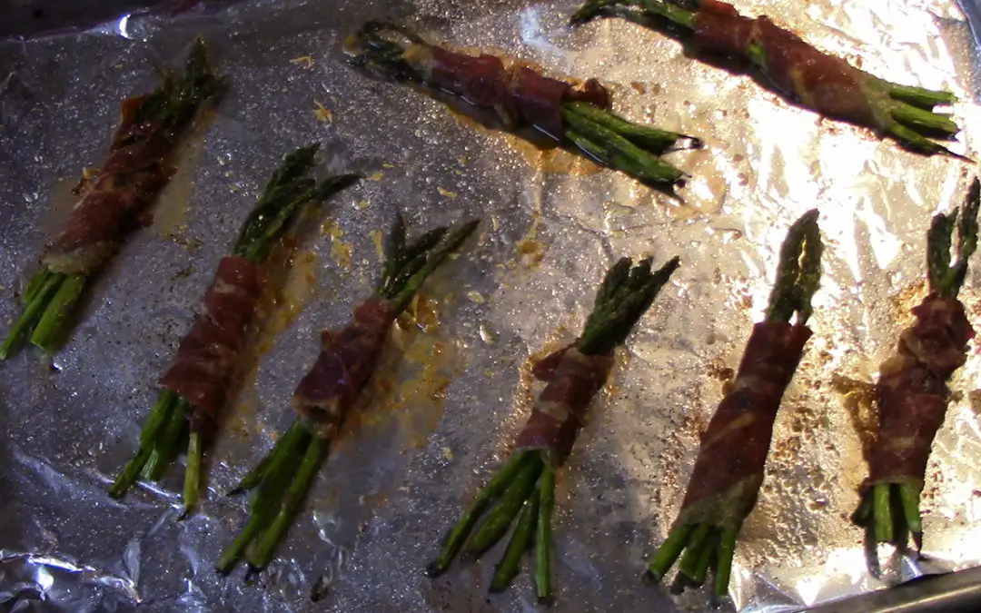 Prosciutto Parmesan wrapped Asparagus