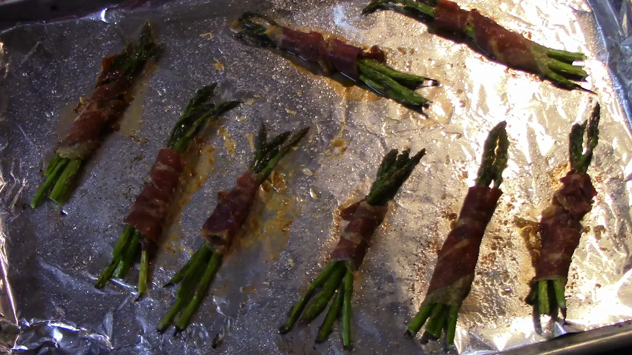 Prosciutto Parmesan wrapped Asparagus