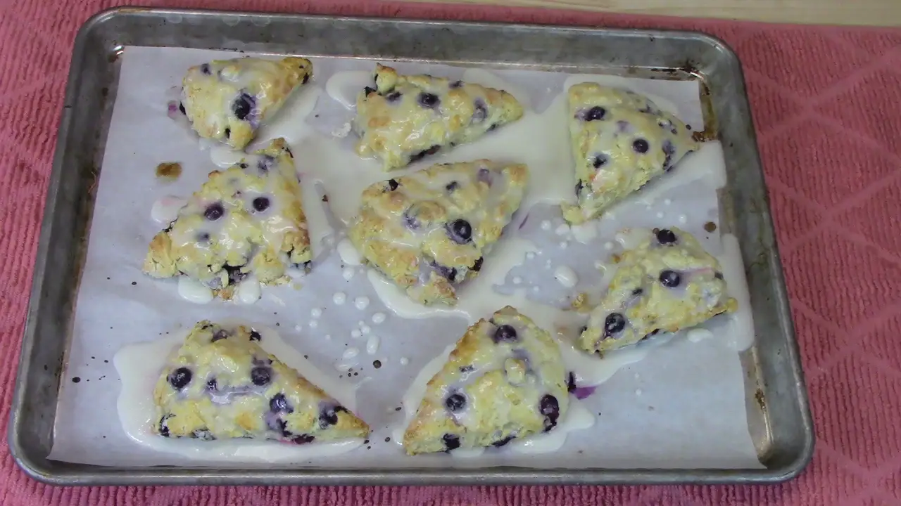 Blueberry Scones with a Lemony Glaze