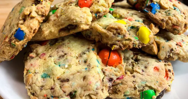 Peanut M&M’s Cake Mix Cookies