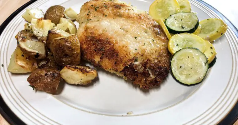 Sheet Pan Garlic, Parmesan Chicken & Vegetables