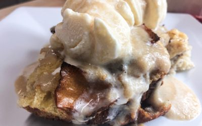 Easy Bread Pudding with Homemade Vanilla Sauce