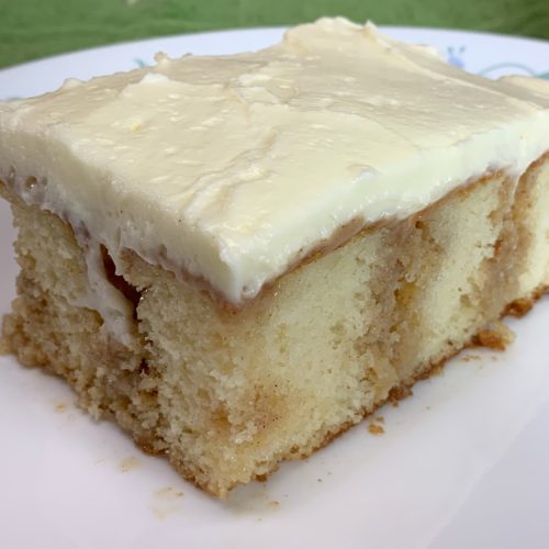 Cinnamon Roll Poke Cake – Catherine's Plates