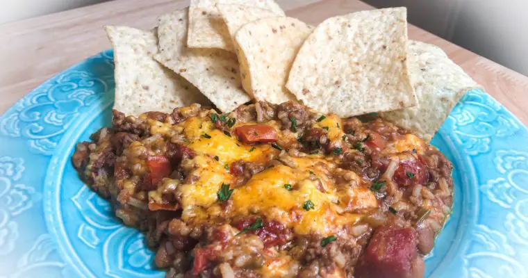 Chili Cheese Rice Casserole