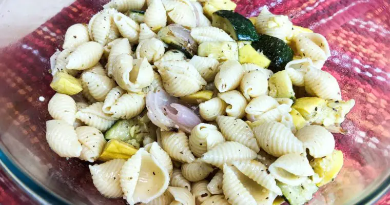 Greek Pasta Salad with Roasted Vegetables