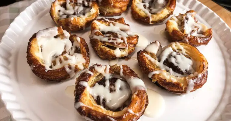 Cinnamon Rolls using Puff Pastry