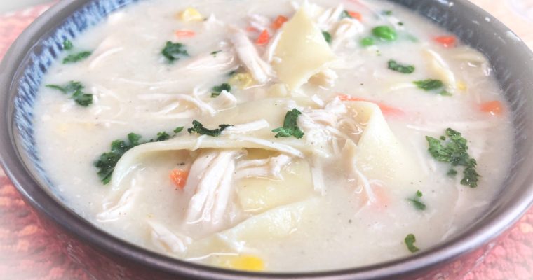 Crockpot Creamy Chicken Noodle Soup