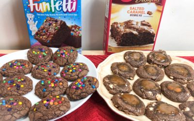 Brownie Mix Cookies – Salted Caramel with White Chips
