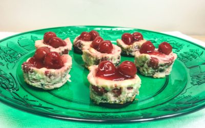 Mini Cherry Marbled Cheesecakes