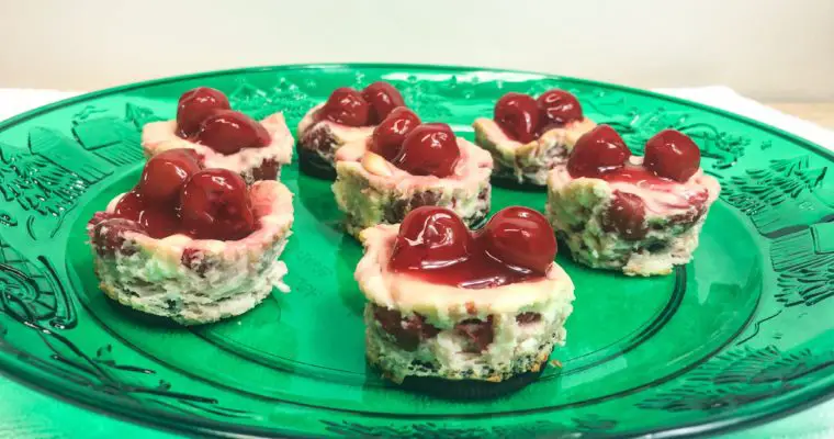 Mini Cherry Marbled Cheesecakes