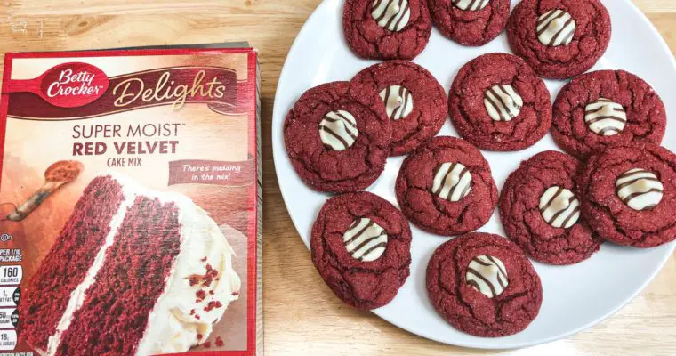 Cake Mix Cookies – Red Velvet Kiss