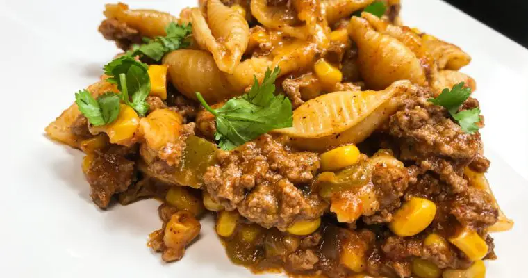 Crockpot Taco Pasta Casserole