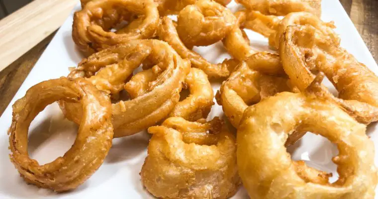 One Bowl Battered Onion Rings