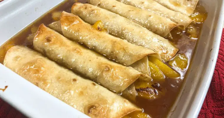 Easy Peach Enchiladas