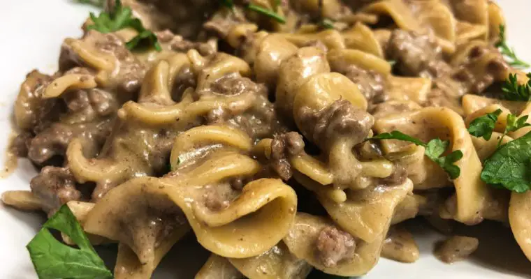 One Skillet Ground Beef Stroganoff 30 Minute Meal