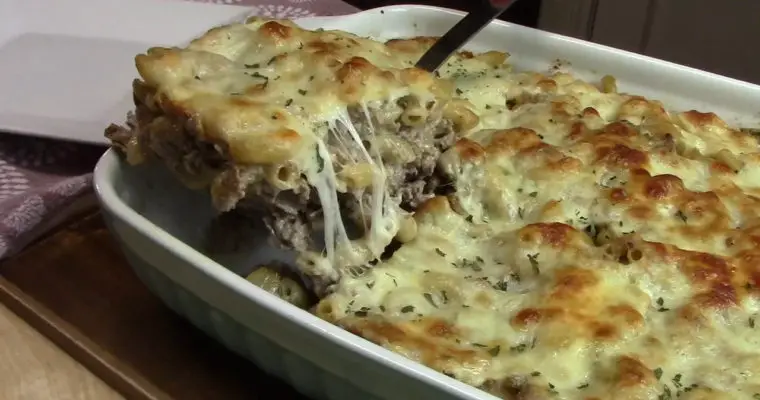 Philly Cheesesteak & Pasta Casserole