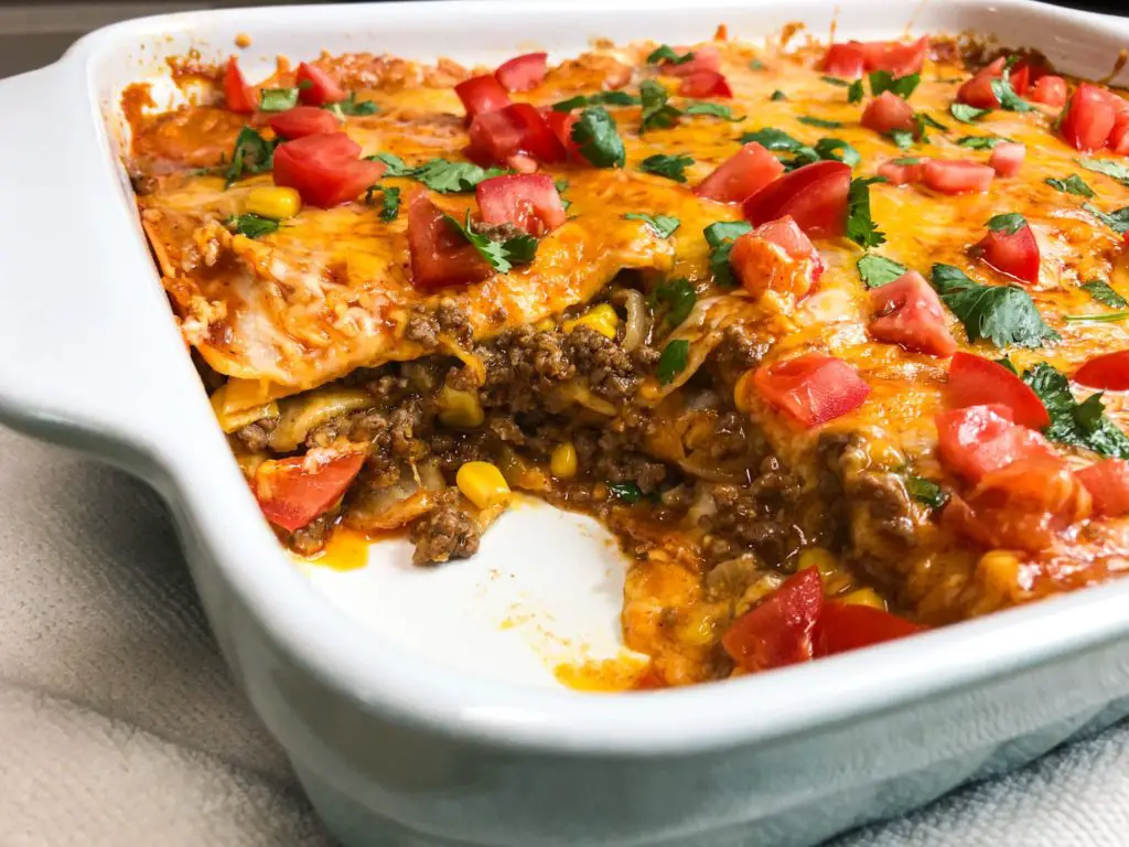 Beefy Enchilada Casserole Catherines Plates