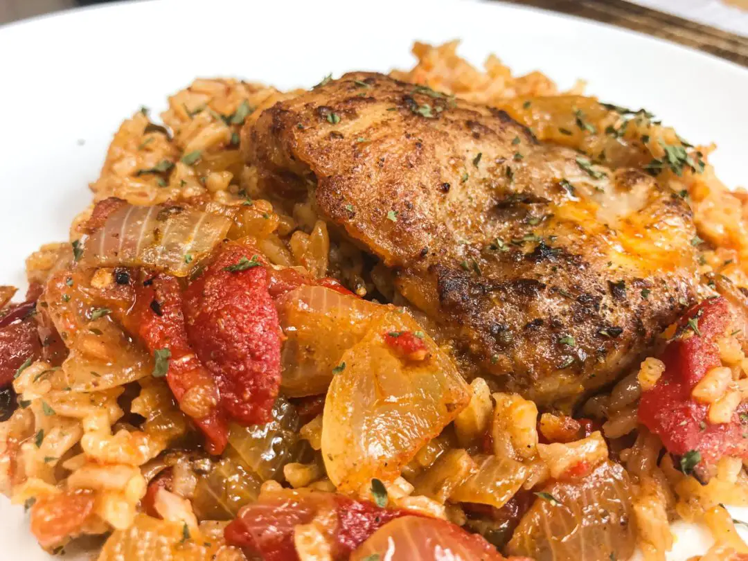 One Skillet Chicken & Rice with Mexican Flavors – Catherine's Plates