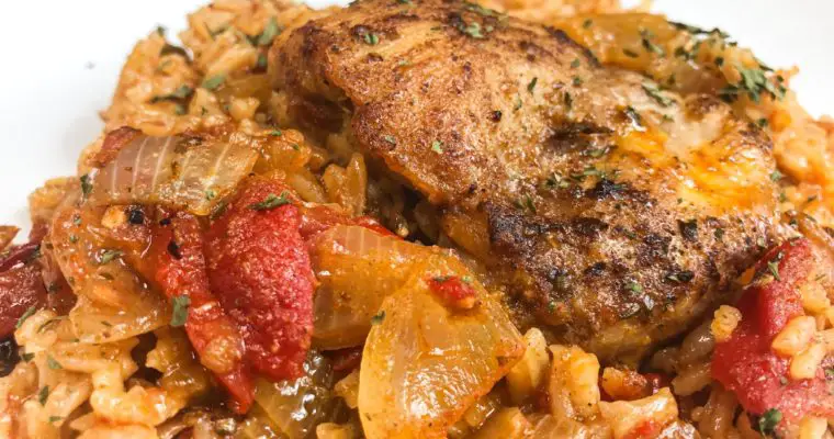 One Skillet Chicken & Rice with Mexican Flavors