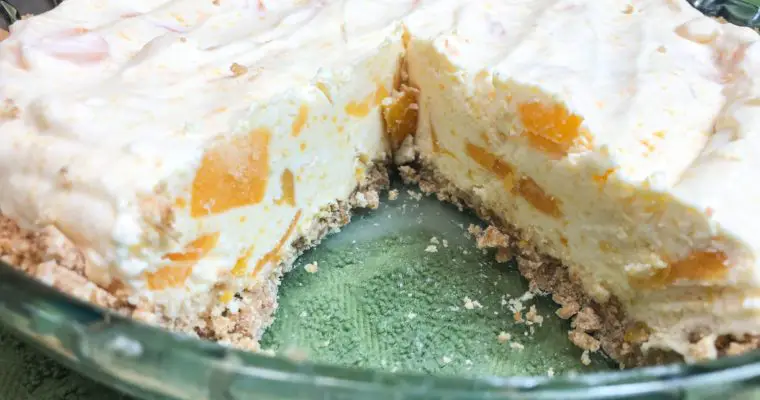 Peach Cheesecake Pie – Freezer Dessert