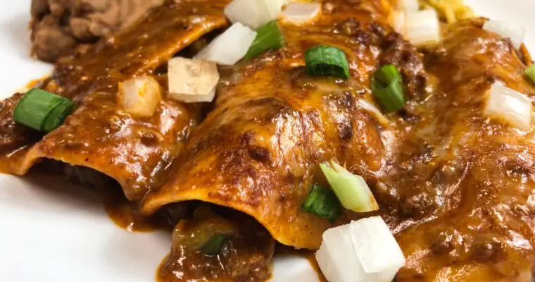 Beef Enchiladas with Chili Gravy