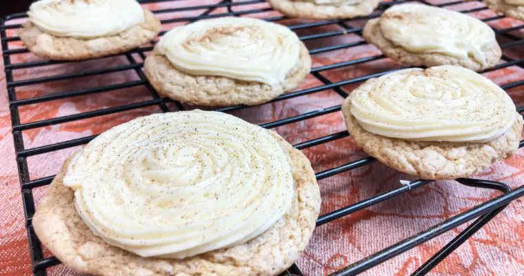 ICED EGGNOG Cake Mix Cookies