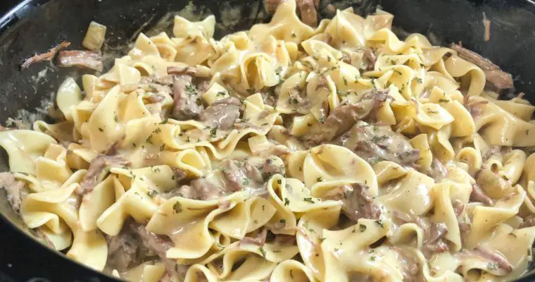 Crockpot Creamy Beef Stroganoff Using A Roast