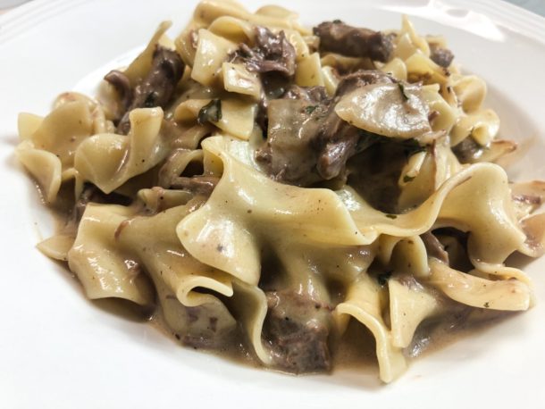 Crockpot Creamy Beef Stroganoff Using A Roast – Catherine's Plates