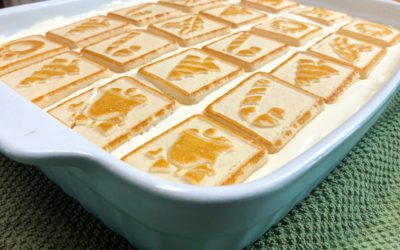 Banana Pudding with Chessmen Cookies