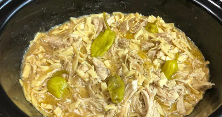 Crockpot Mississippi Chicken & Noodles