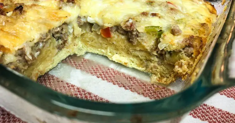 Bubble Up Crescent Roll Breakfast Casserole