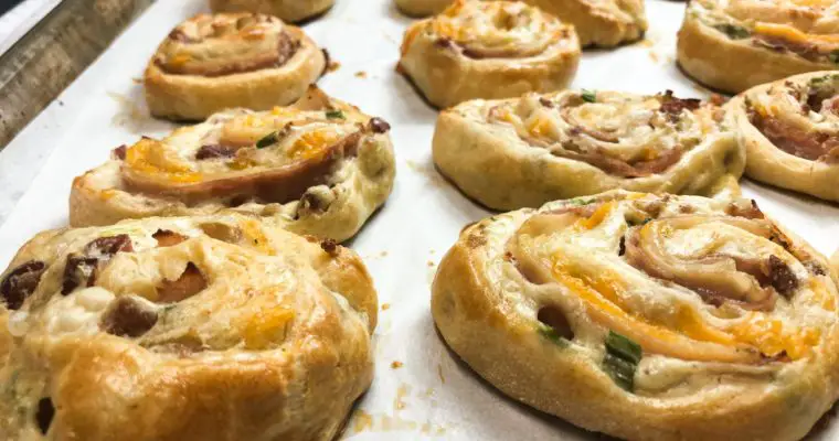 Crescent Roll Pinwheels using Deli Meat