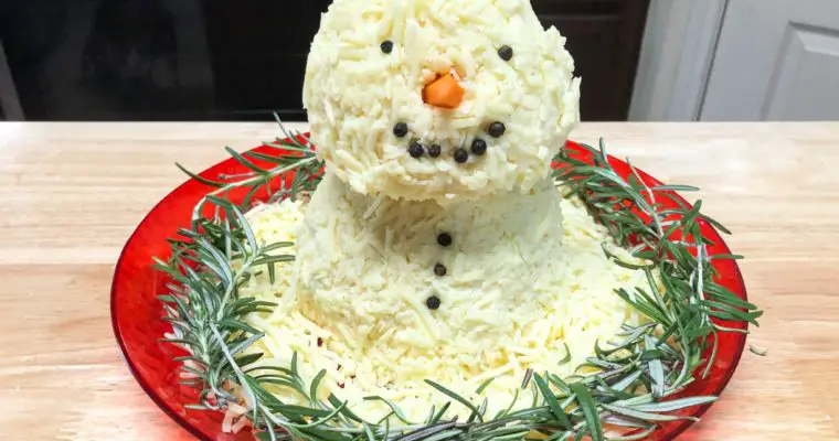 Christmas Snowman Cheese Ball