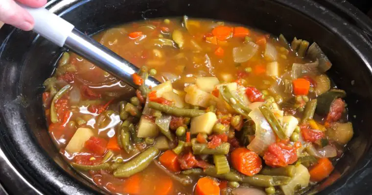 Crockpot Meatless Soup with Vegetables