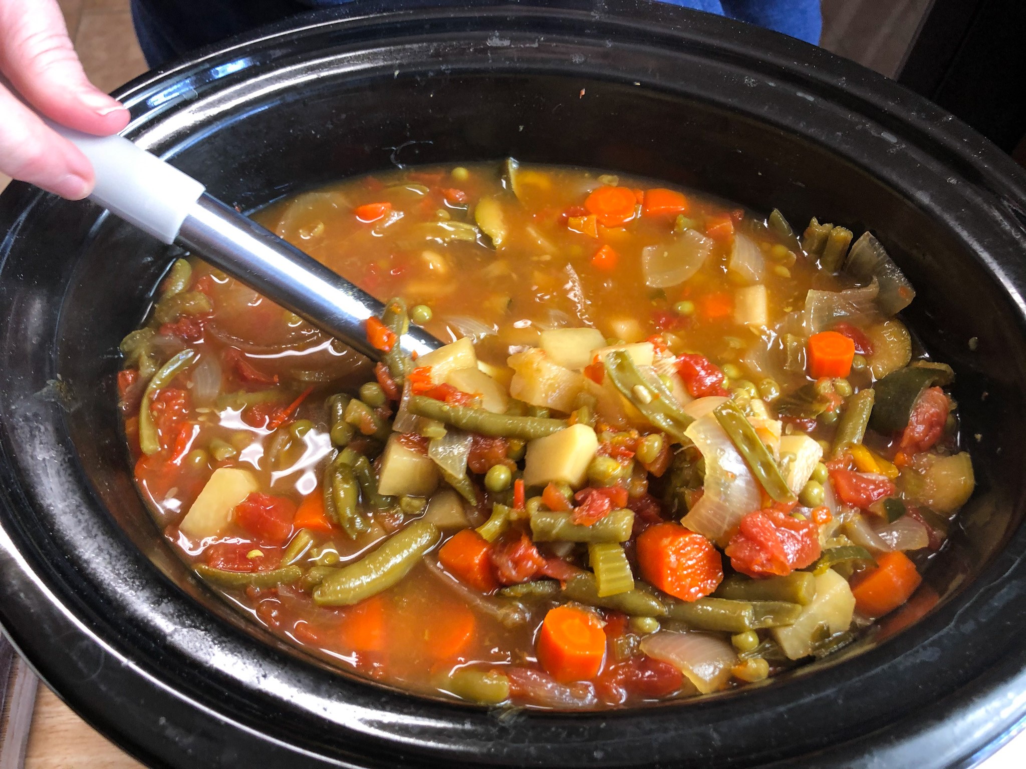 Crockpot Meatless Soup With Vegetables Catherines Plates 6493