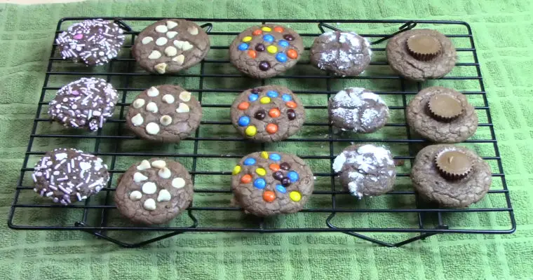 Brownie Mix Cookies using Box Brownie Mix – 4 Ingredient