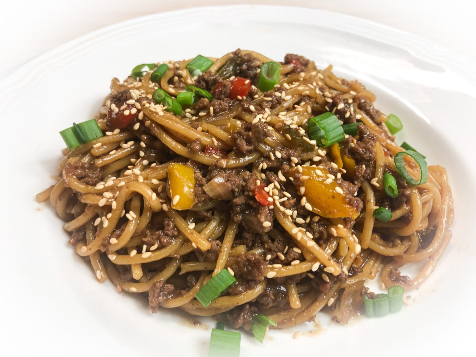 Asian Ground Beef & Noodles One Pot 30 Minute Meal