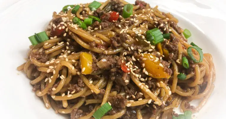 Asian Ground Beef & Noodles – One Pot 30 Minute Meal