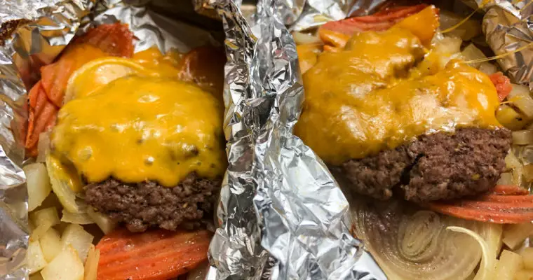 Hobo Cheeseburger Foil Packets-Easy Dinner Idea