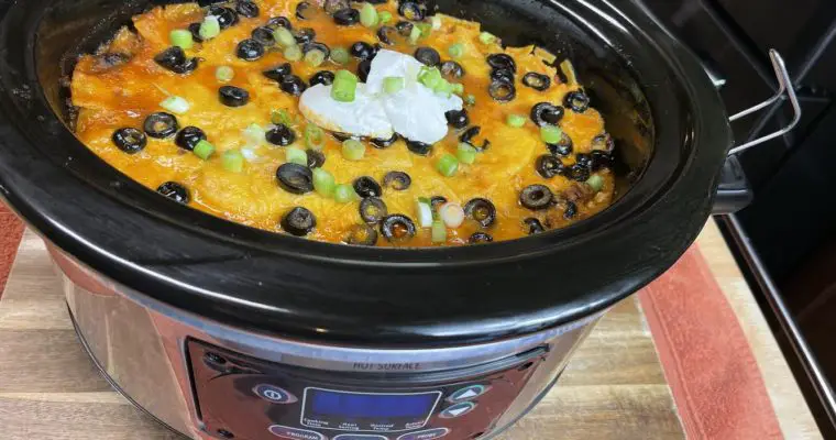 Crockpot Enchilada Mexican Casserole