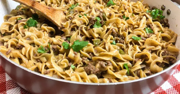 One Skillet Beefy Noodles – Homemade Hamburger Helper